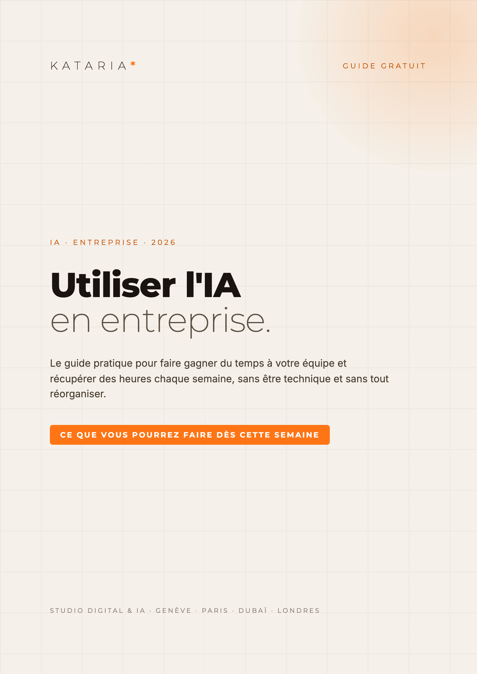 Couverture du guide Utiliser l'IA en entreprise